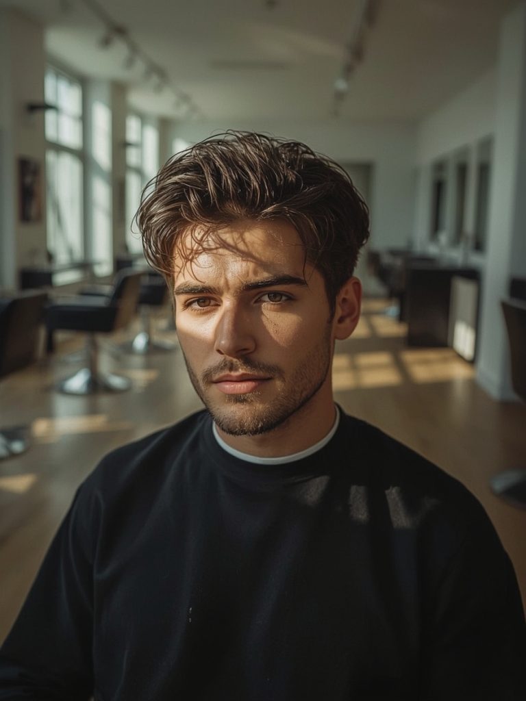 Men's Short Hair: The Textured Quiff with Low Fade