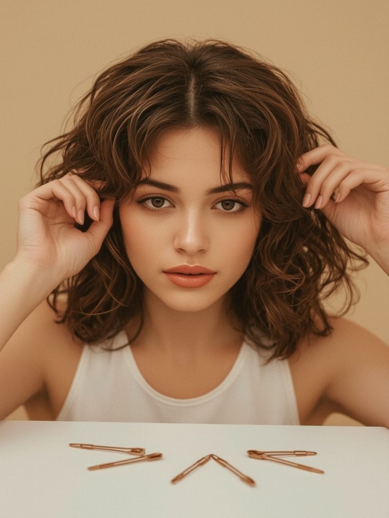 Hair Styles Curly Hairstyles: High Puff with Scarf