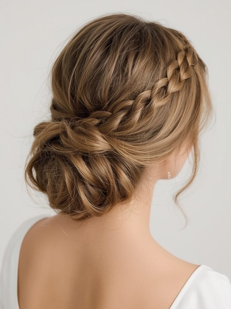 Low Ponytail with Ribbon Bridemaids Hairstyles