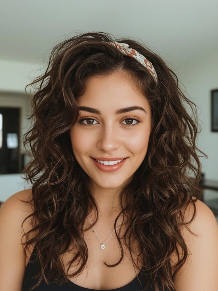 Hair Styles Curly Hairstyles: Messy Curly Ponytail