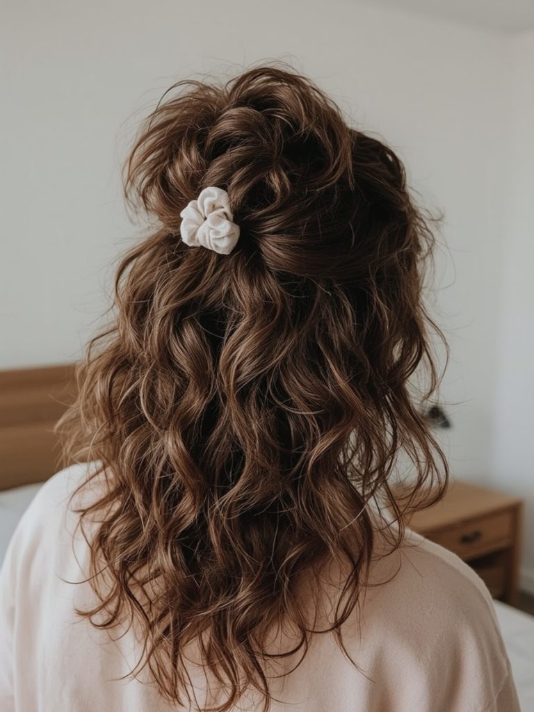 Hair Styles Curly Hairstyles: Messy Curly Ponytail