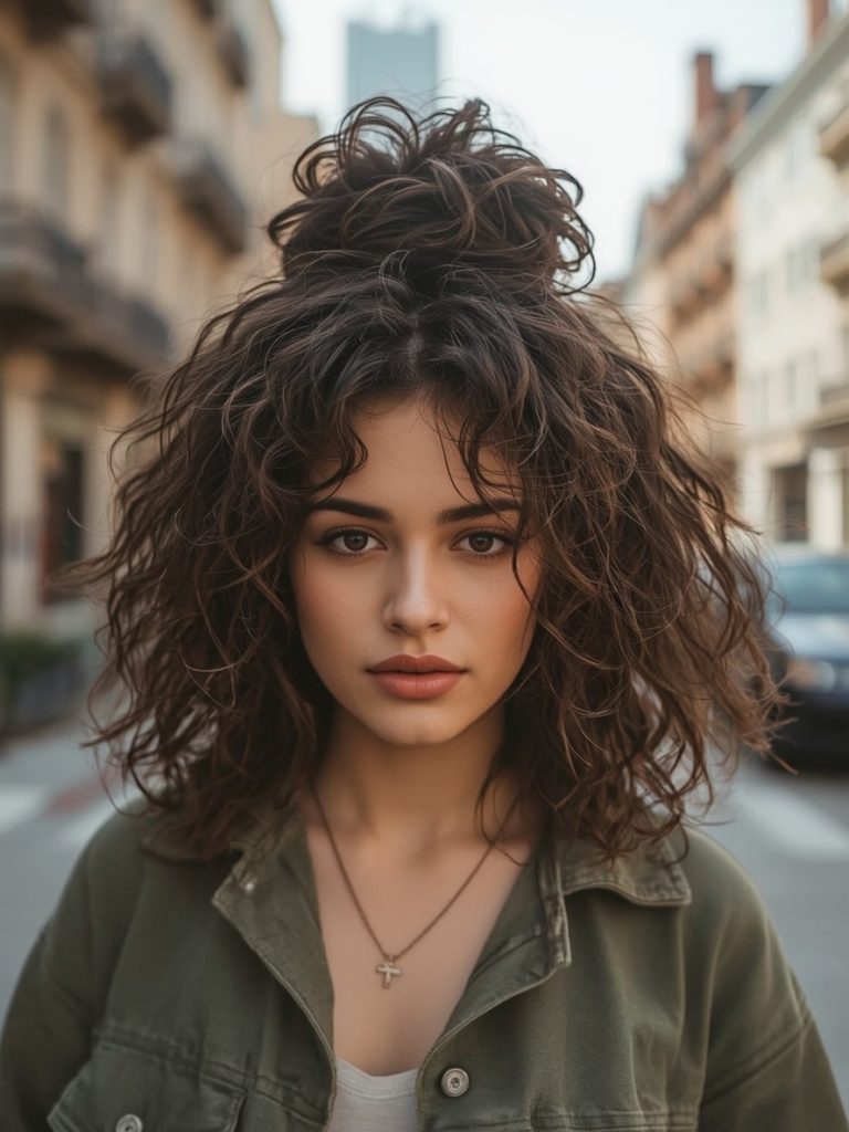 Hair Styles Curly Hairstyles: Side-Swept Curls