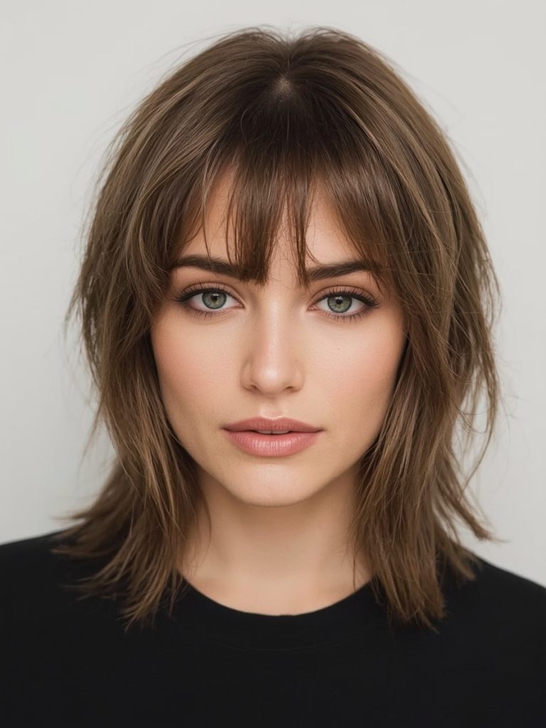 Lob with Birkin Bangs for Shoulder Length Hair Thin Fine