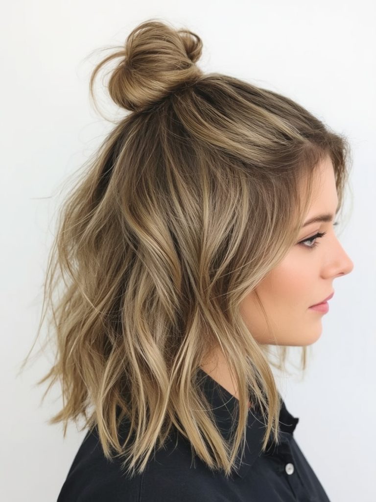Lob with a Braided Crown for Shoulder Length Hair Thin Fine