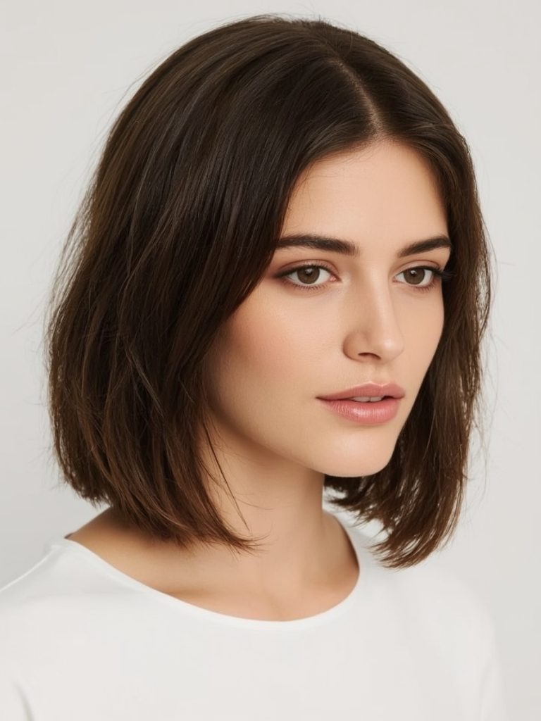 Lob with Crimped Texture for Shoulder Length Hair Thin Fine