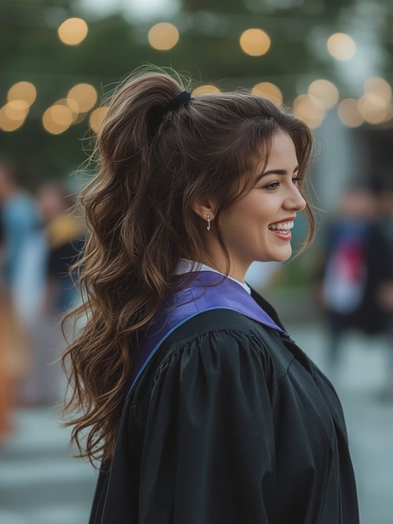 Side Braid with Loose Hair Graduation Hair