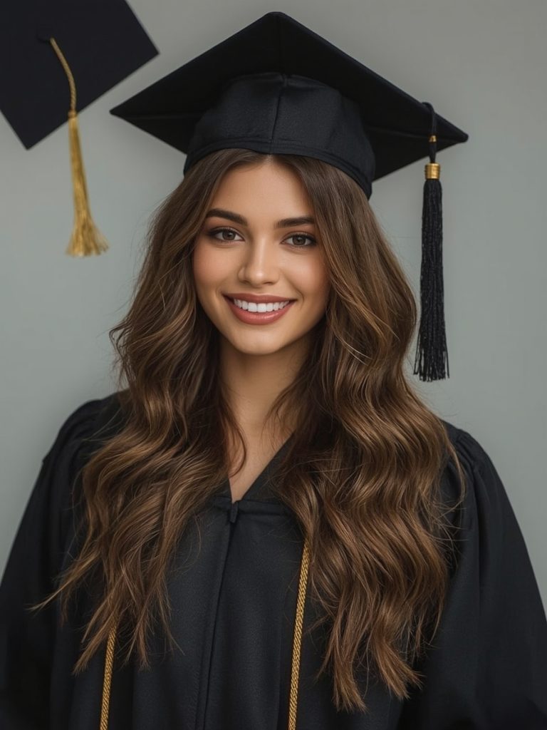 Textured French Twist Graduation Hair