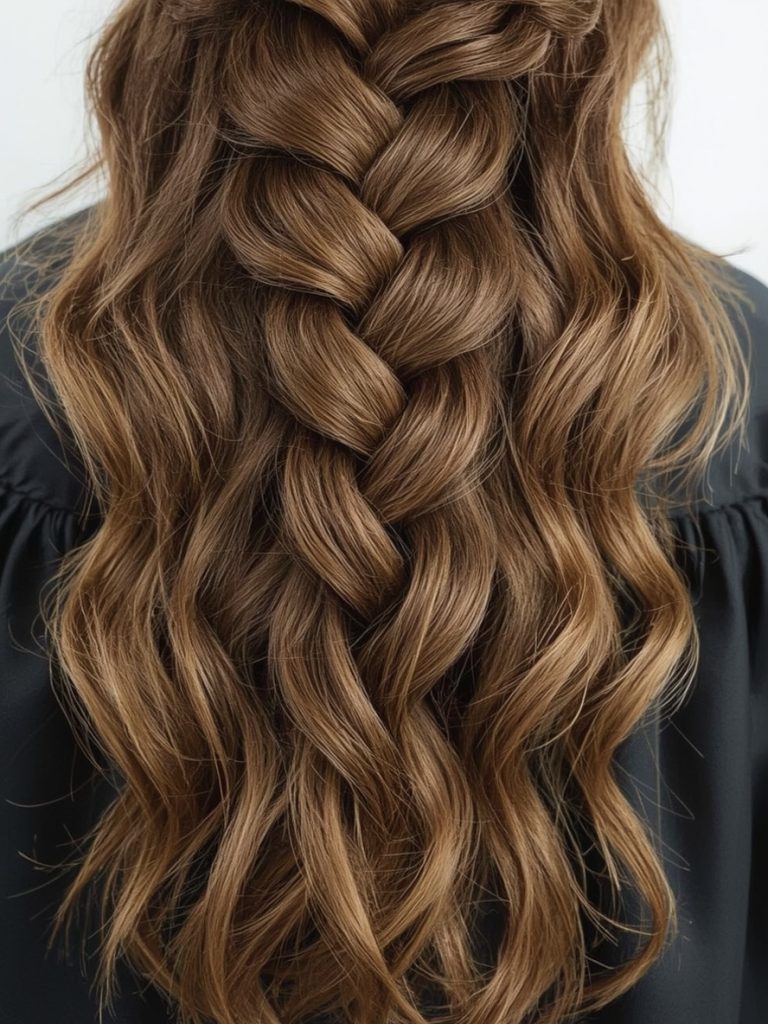 Romantic Braided Updo Graduation Hair