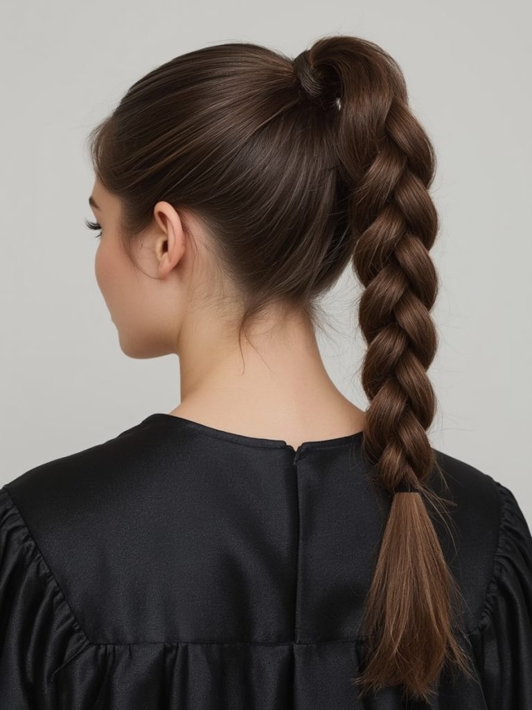 Accessorized Low Ponytail Graduation Hair