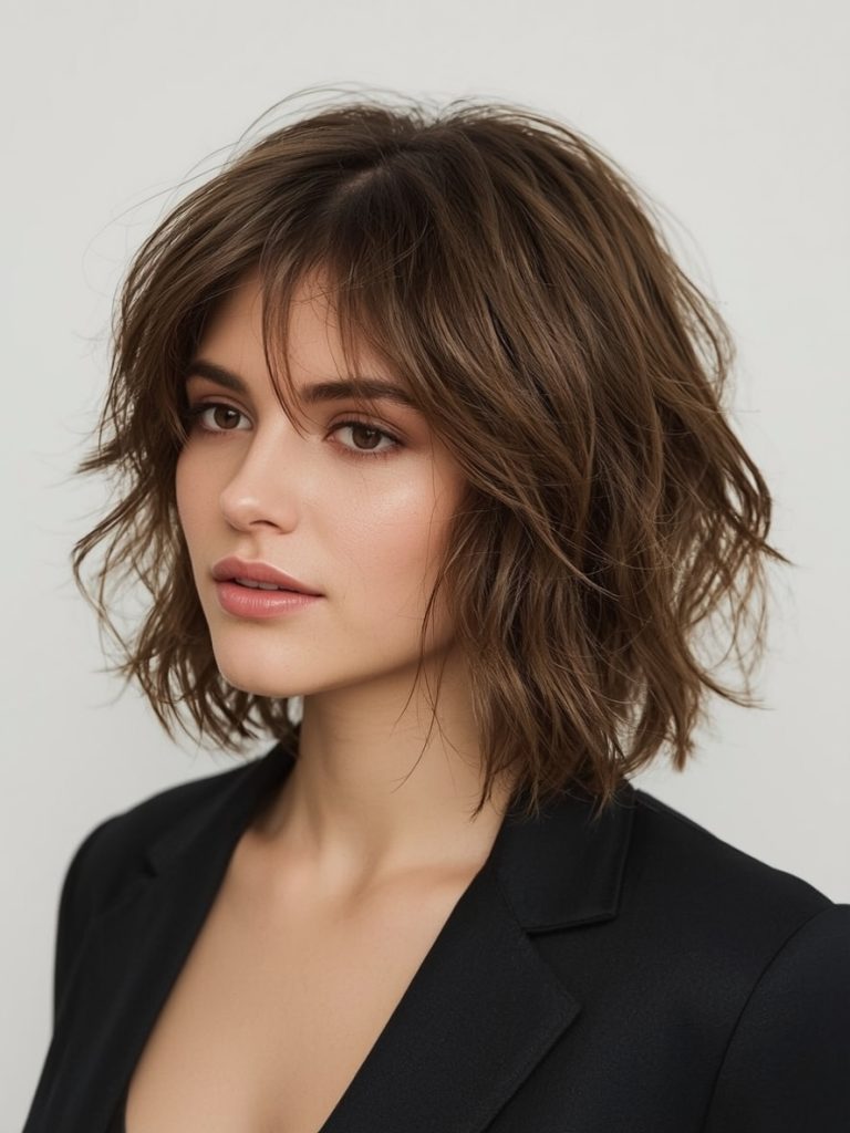 Lob with Money Piece Highlights for Shoulder Length Hair Thin Fine