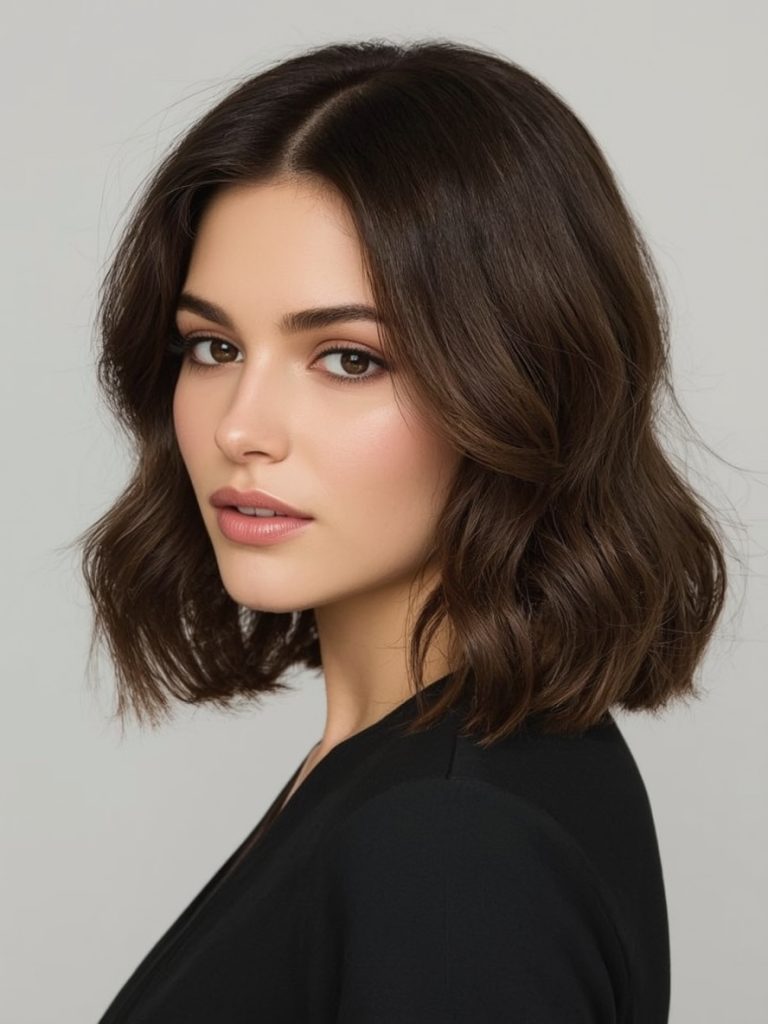 Lob with Bottleneck Bangs for Shoulder Length Hair Thin Fine