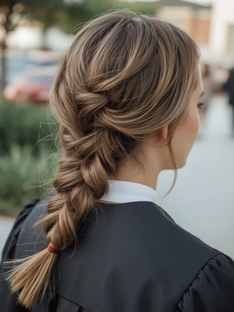 Half-Up Top Knot Graduation Hair