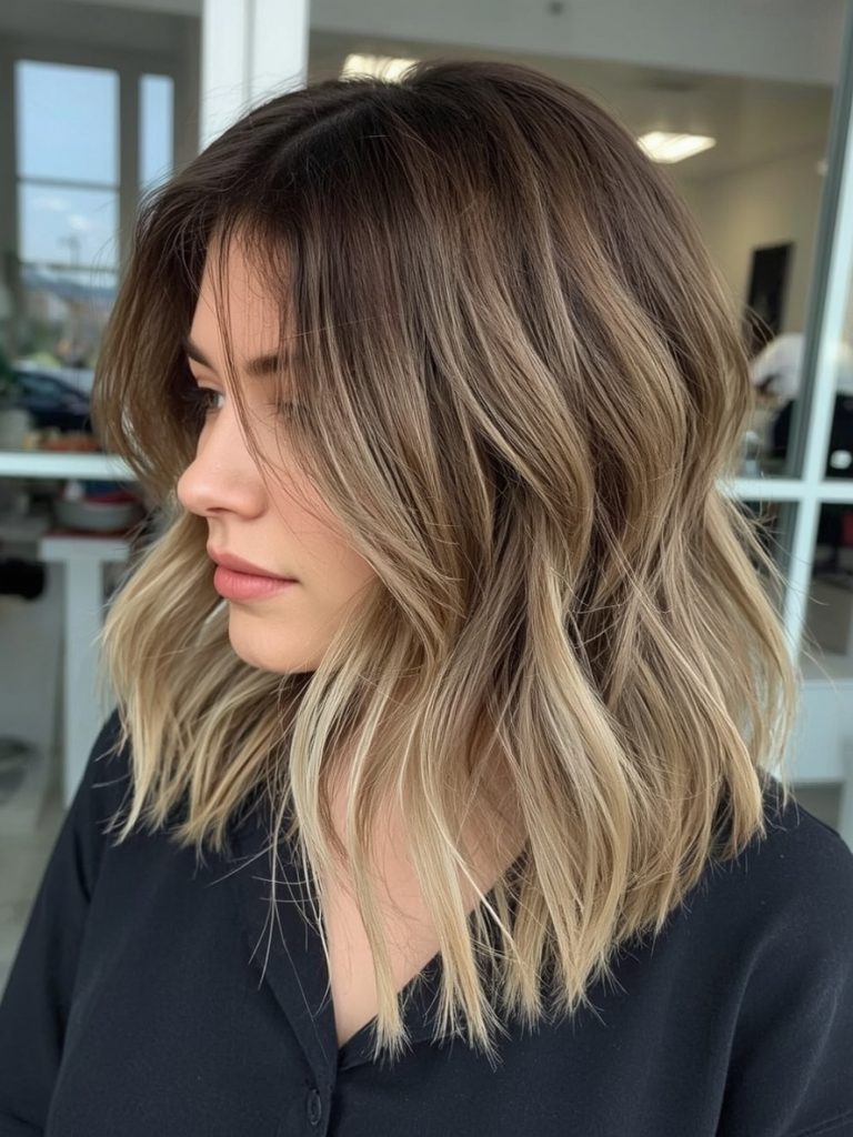 Asymmetrical Lob for Shoulder Length Hair Thin Fine