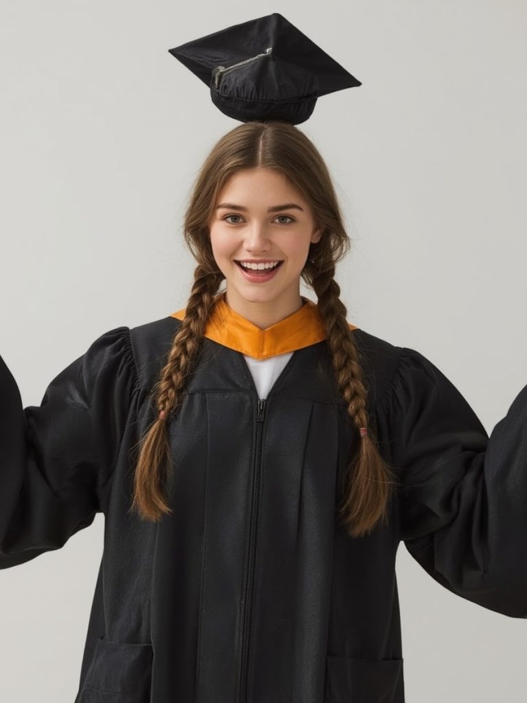 Braided Headband Graduation Hair