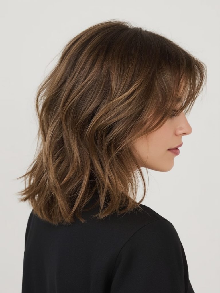 Collarbone Grazing Shag for Shoulder Length Hair Thin Fine