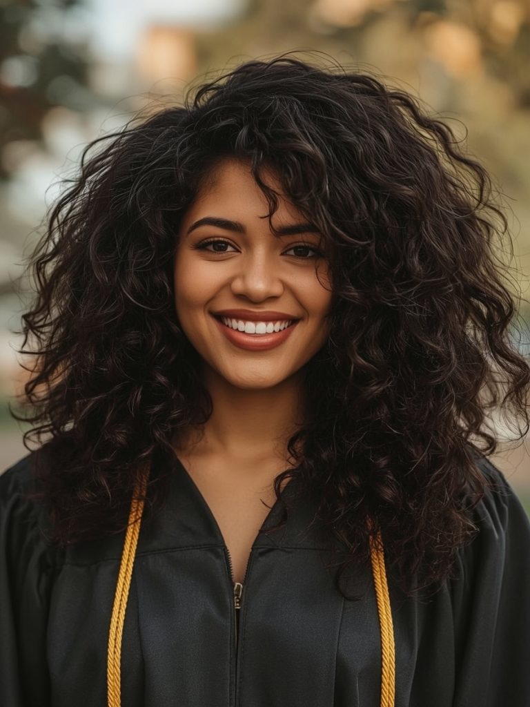 Sleek and Straight Middle Part Graduation Hair