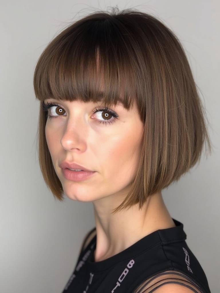 Angled Bob Haircut: Braided Angled Bob
