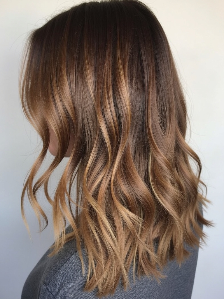 Honey Brown Balayage: Latte