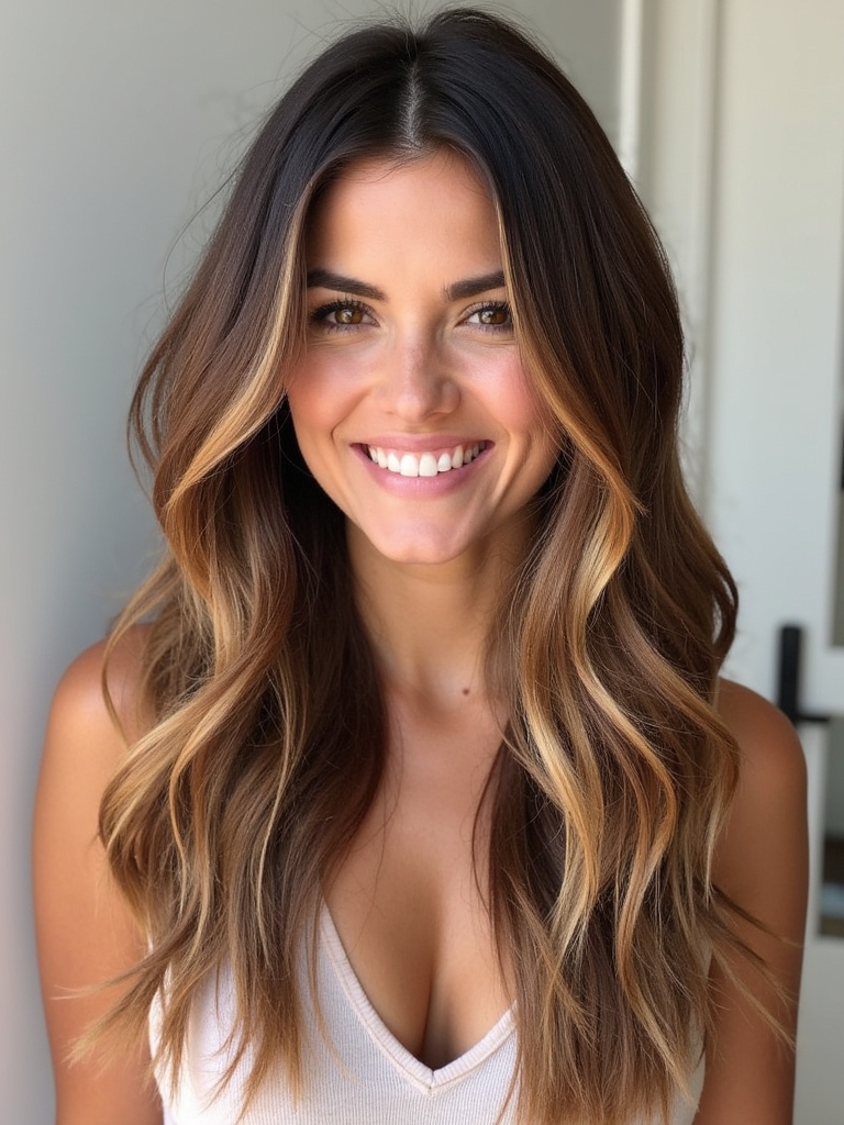 Honey Brown Balayage: Cream