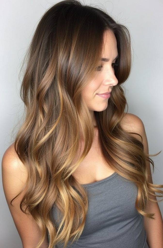 Honey Brown Balayage: Warm Beige