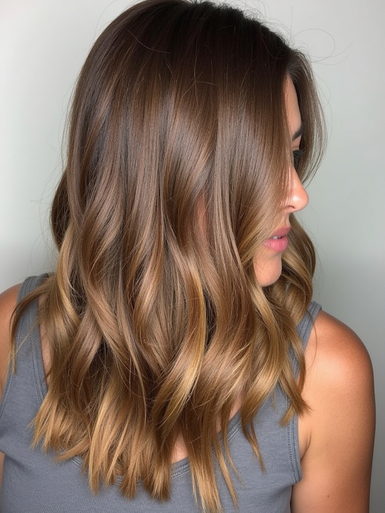 Honey Brown Balayage: Brond