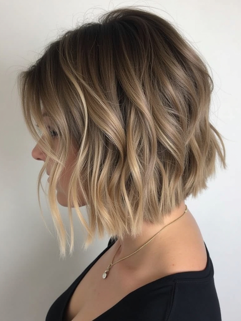 Angled Bob Haircut: Bangless Angled Bob