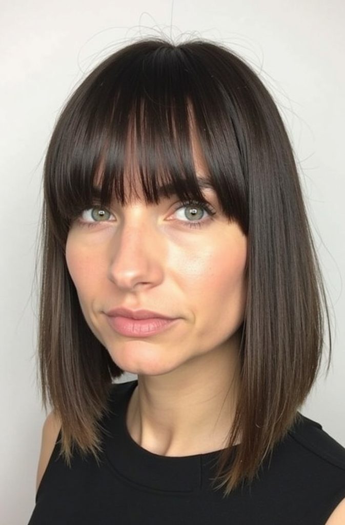 Emo Hair with Face Framing Curtain Bangs