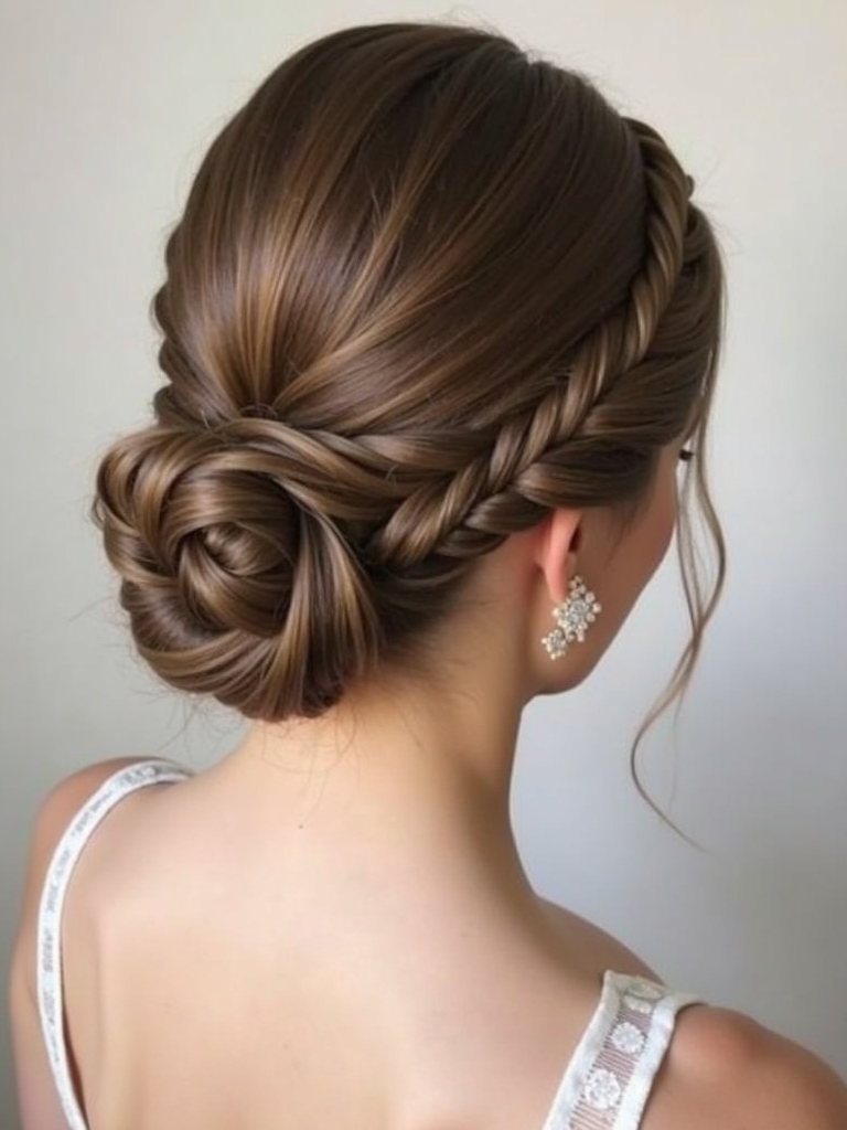Long Haircut Ideas: Crown Braid Updo
