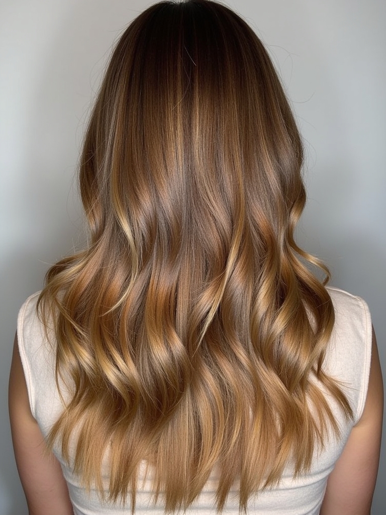 Honey Brown Balayage: Hazelnut