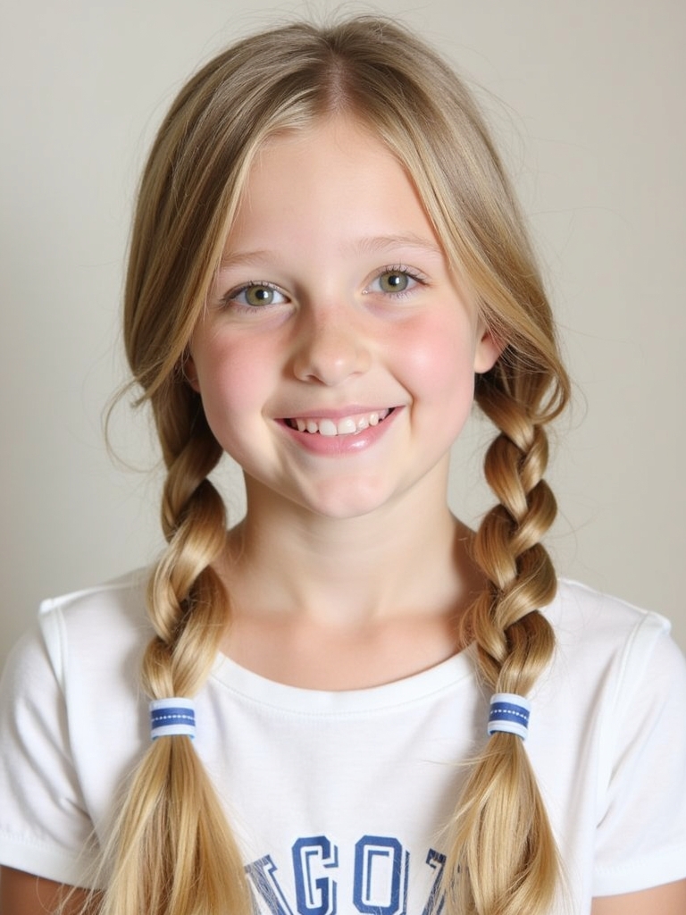 Easy Hairstyles For School: Low Bun with Middle Part