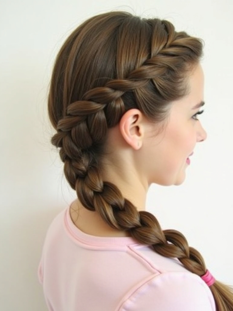 Cute Easy Hairstyles: Double Dutch Braids into Ponytails