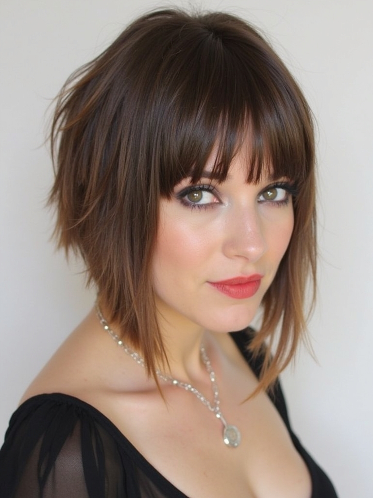 Braids with Face Framing Curtain Bangs