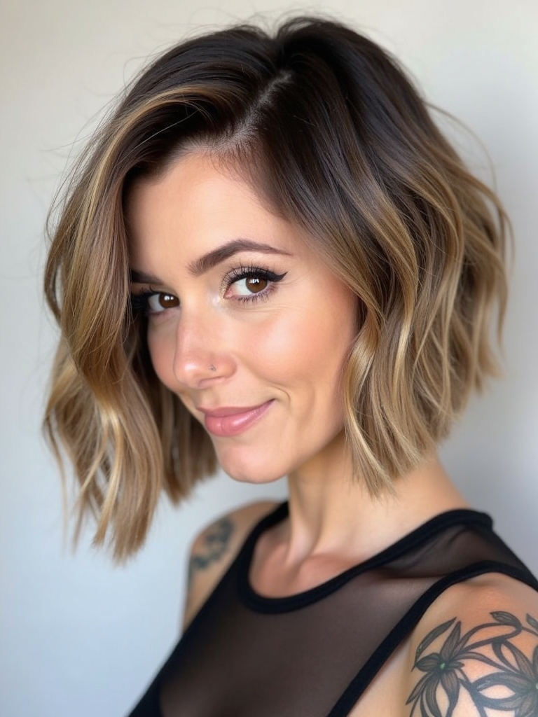 Angled Bob Haircut: Rounded Angled Bob