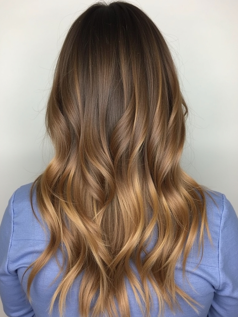 Honey Brown Balayage: Maple Swirl