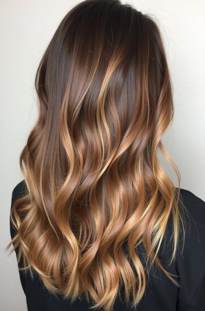 Honey Brown Balayage: Cocoa Dream
