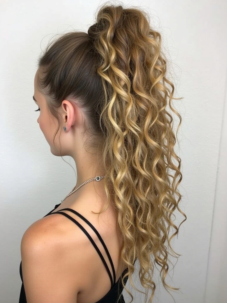 Easy Hairstyles For School: Low Twisted Ponytail