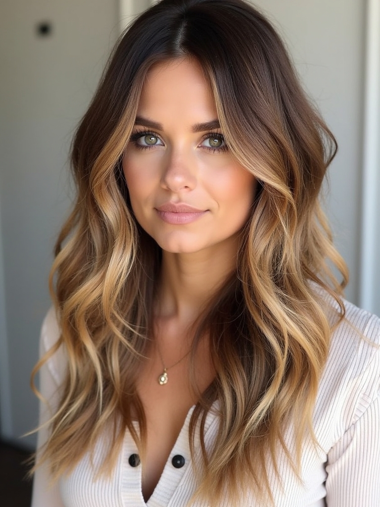 Honey Brown Balayage: Amber Glow