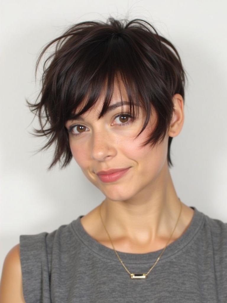 Wavy Hair with Face Framing Curtain Bangs