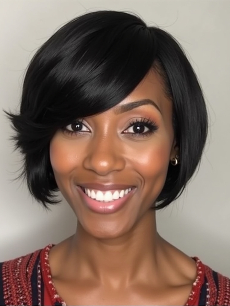 Angled Bob Haircut: Ombre Color