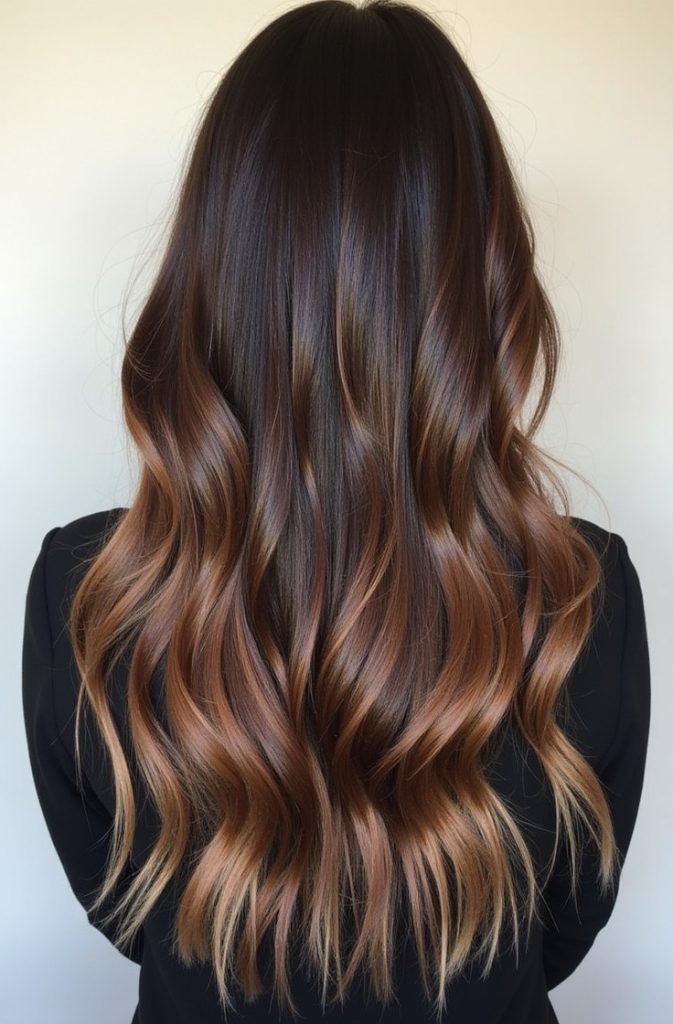 Sunlit Caramel Ribbons Balayage