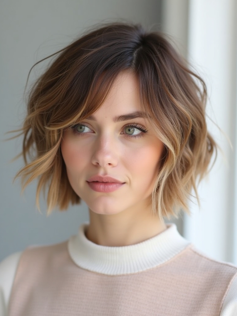 Angled Bob Haircut: Blunt Ends