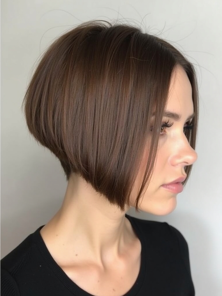 Angled Bob Haircut: Inverted Stack