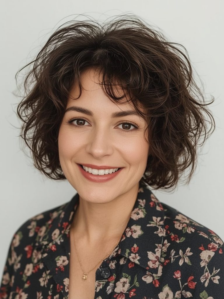 Hairstyles For Thin Fine Hair Over 60: Layered Pixie with Textured Crown