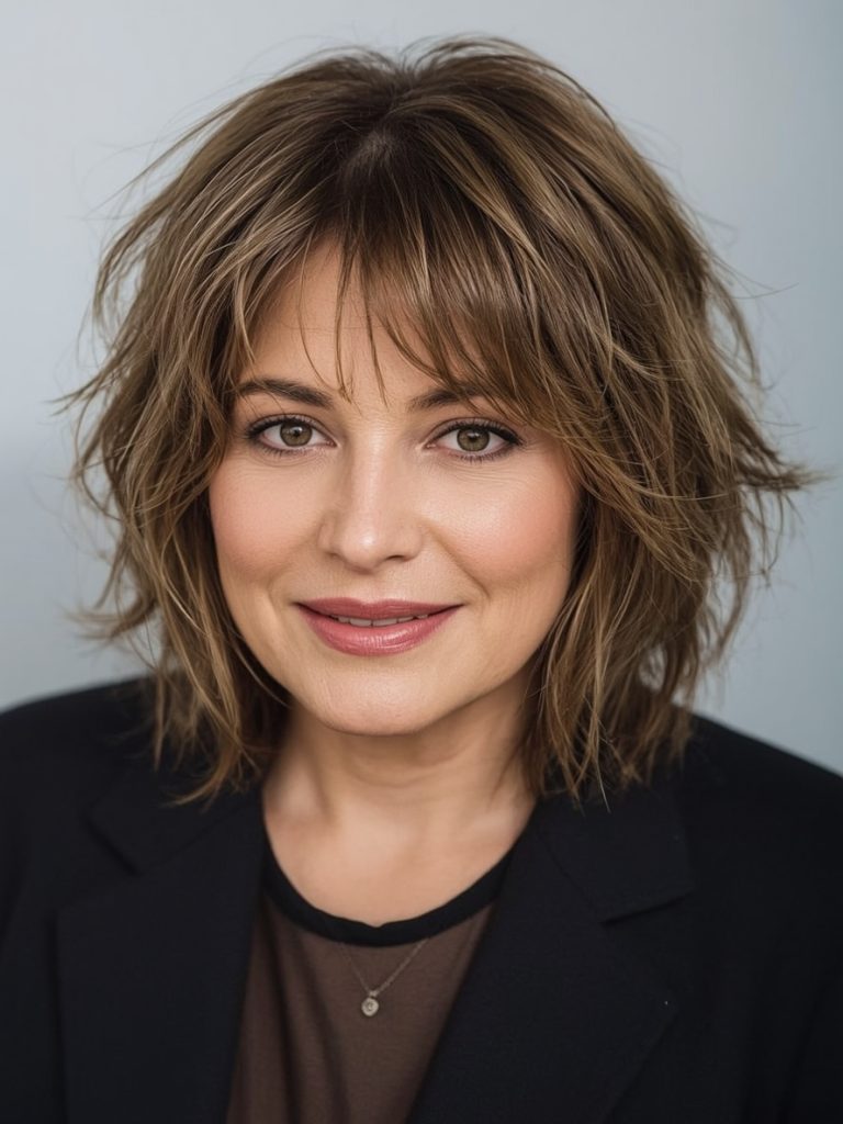 Shaggy Bob for Thin Hair Older Women