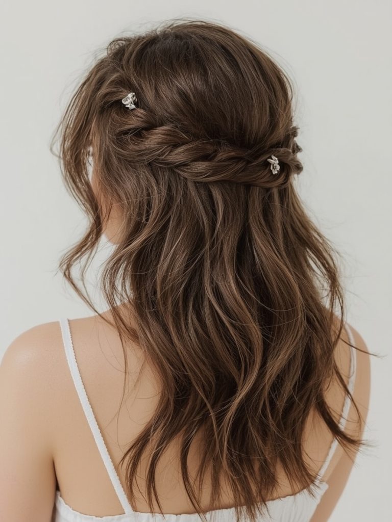 Brunette Summer Hair 2025: Accessorized Brunette Hair