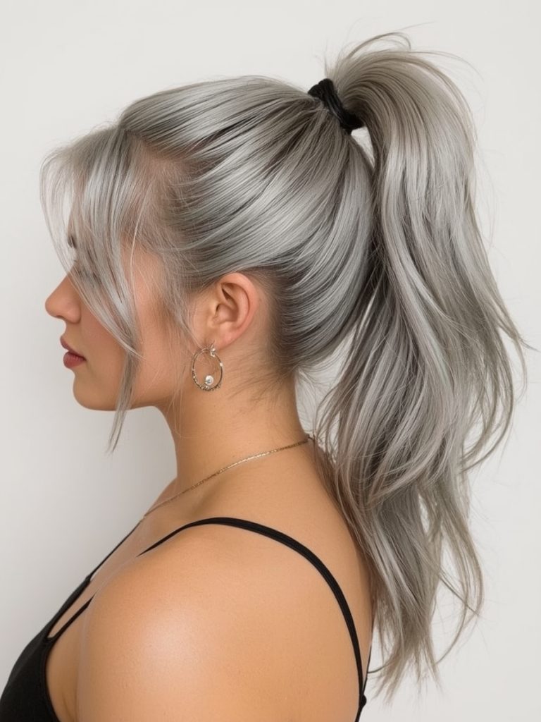 Silver Mohawk on Dark Skin