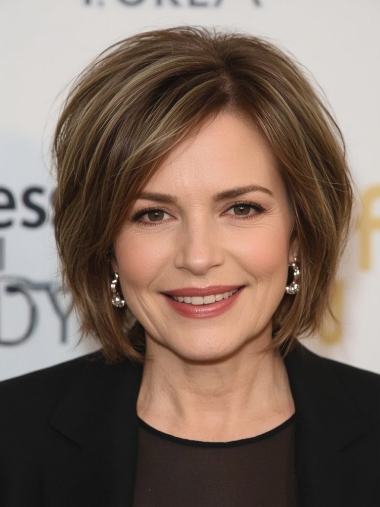 A-Line Bob For Thin Hair Older Women