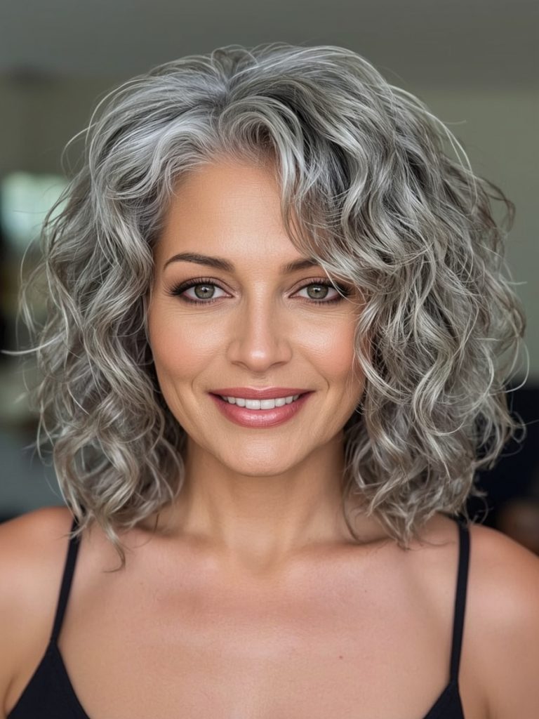 Graduated Bob with Feathered Layers For Thin Hair Older Women