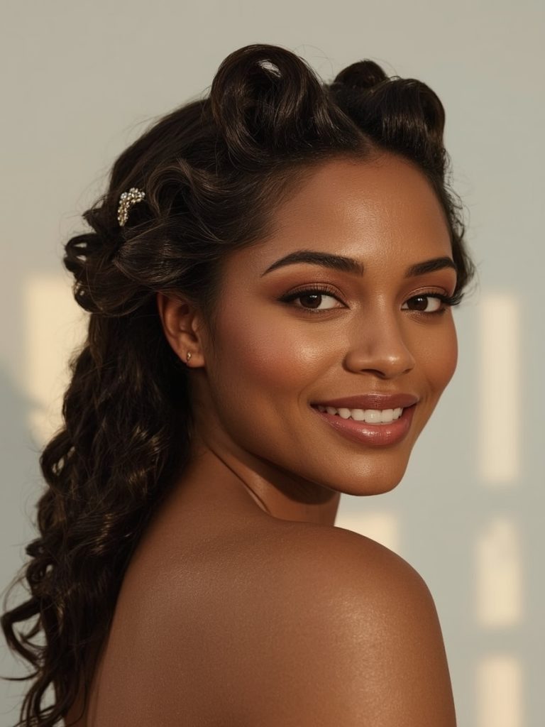 Hair Styles Natural Hair Black: Rod Set