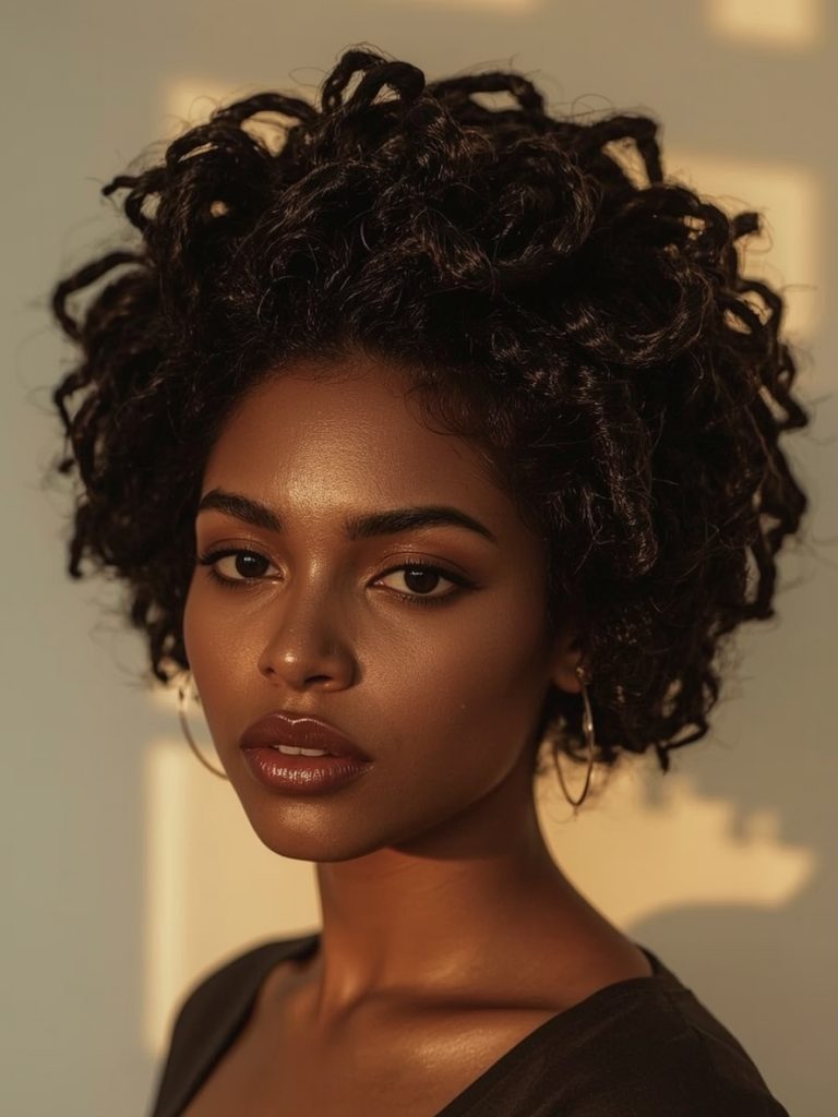 Hair Styles Natural Hair Black: Curly Frohawk